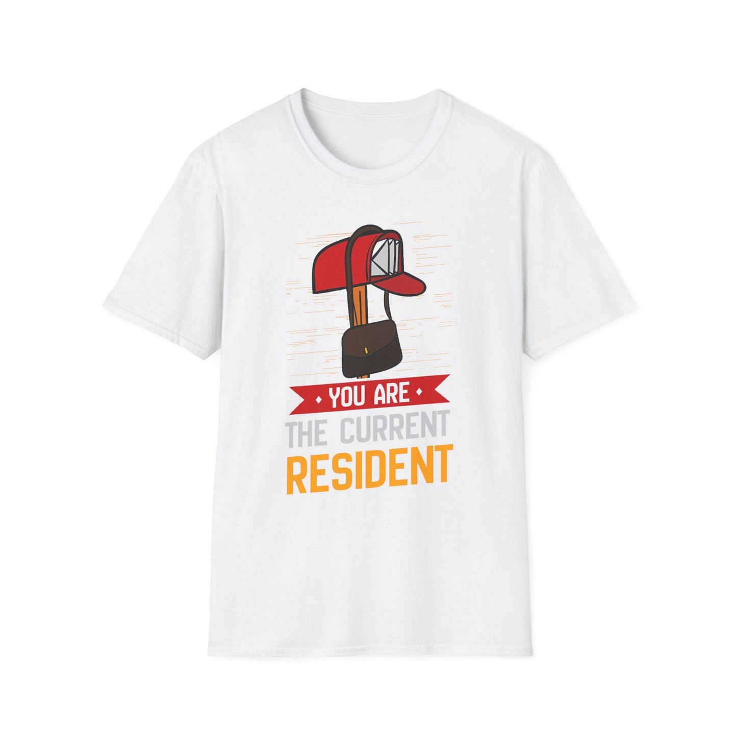 Current Resident T-Shirt, Fun Gift for, Mail Carrier, Rural Carrier, Unisex Softstyle Tee, Casual Wear, Home Decor Enthusiast, Housewarming