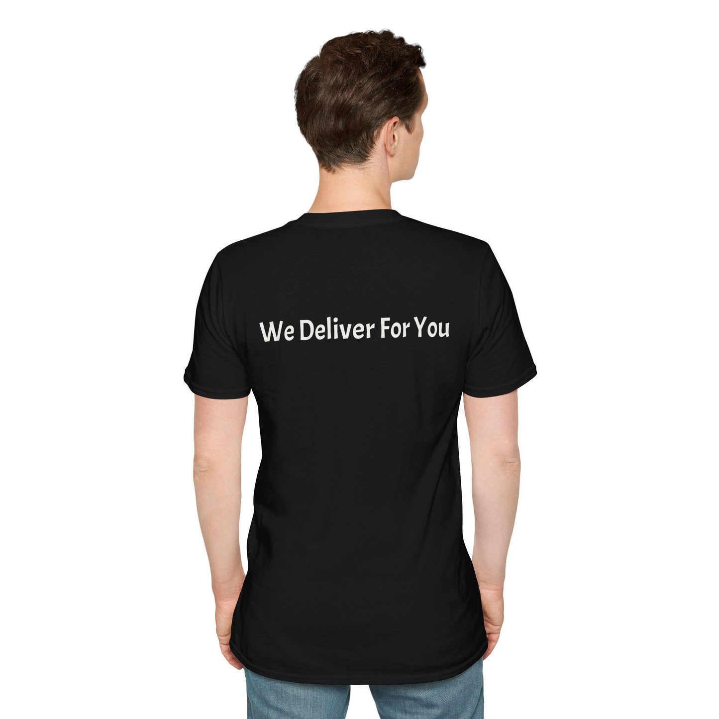 Funny USPS Delivery T-Shirt, Cute Postal Worker Gift, Unisex Softstyle Tee for Holidays, Great for Mail Carriers, We Deliver for You