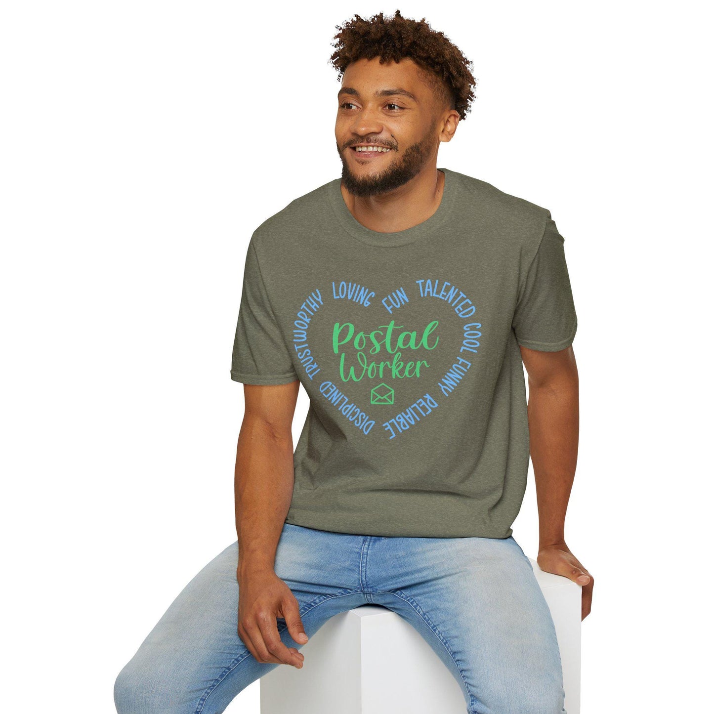 Postal Worker Appreciation T-Shirt, Softstyle Tee for Mail Carriers, Gift for Letter Deliverers, Holiday Apparel, Fun Postal Worker Shirt