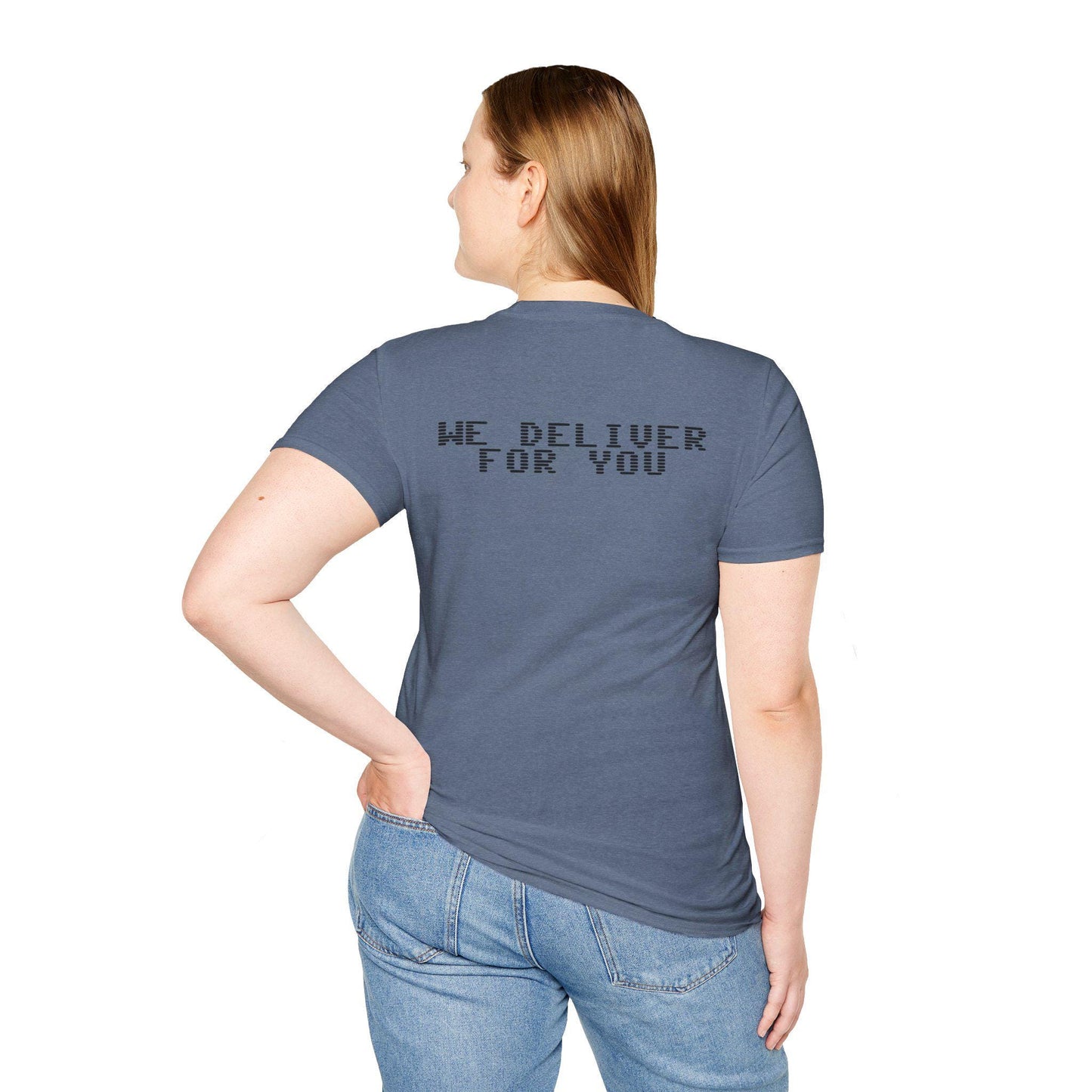 Unisex Softstyle T-Shirt: USPS Delivery Vibe, Perfect for Postal Workers, Funny Gift Idea, Casual Wear, Delivery Days, Holidays