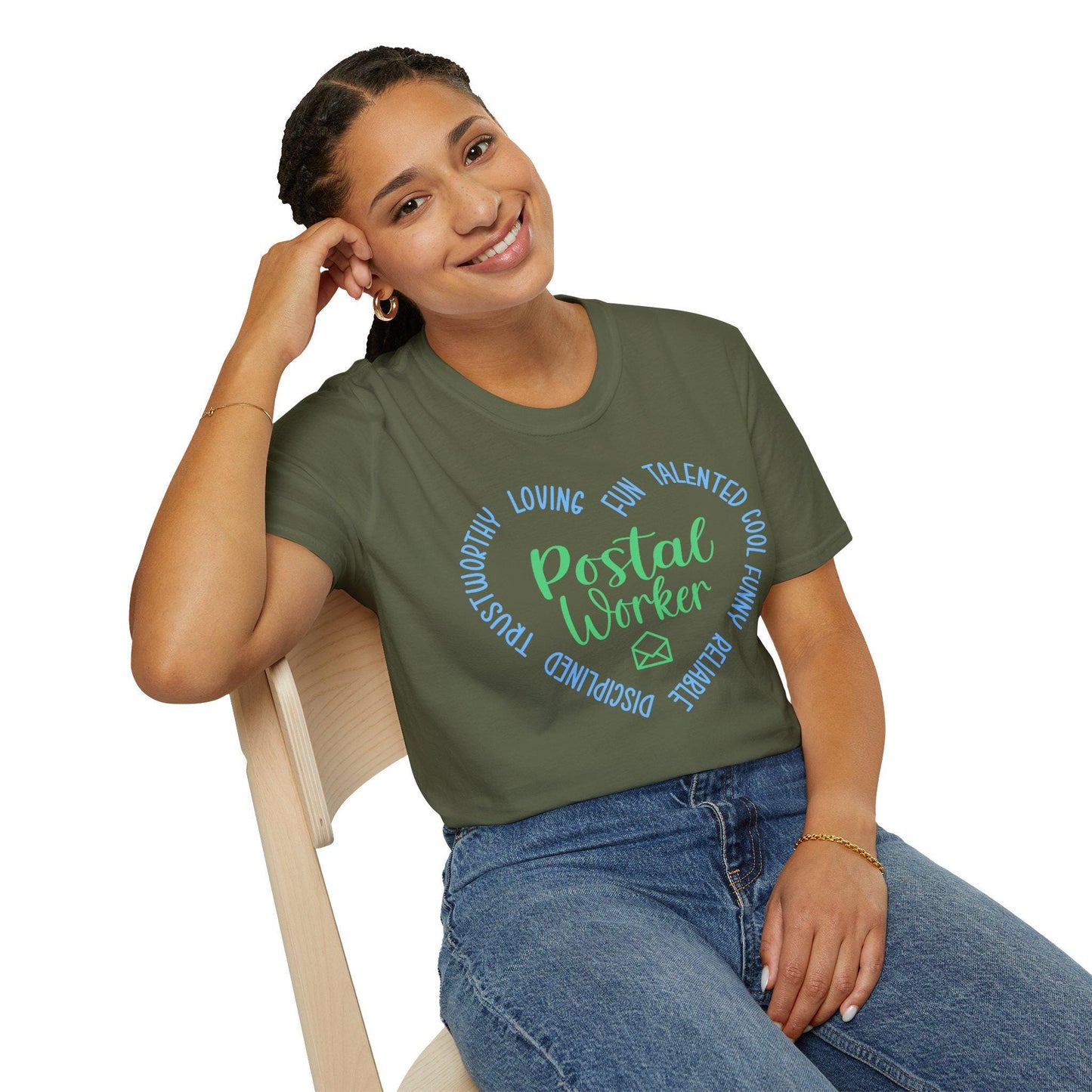 Postal Worker Appreciation T-Shirt, Softstyle Tee for Mail Carriers, Gift for Letter Deliverers, Holiday Apparel, Fun Postal Worker Shirt