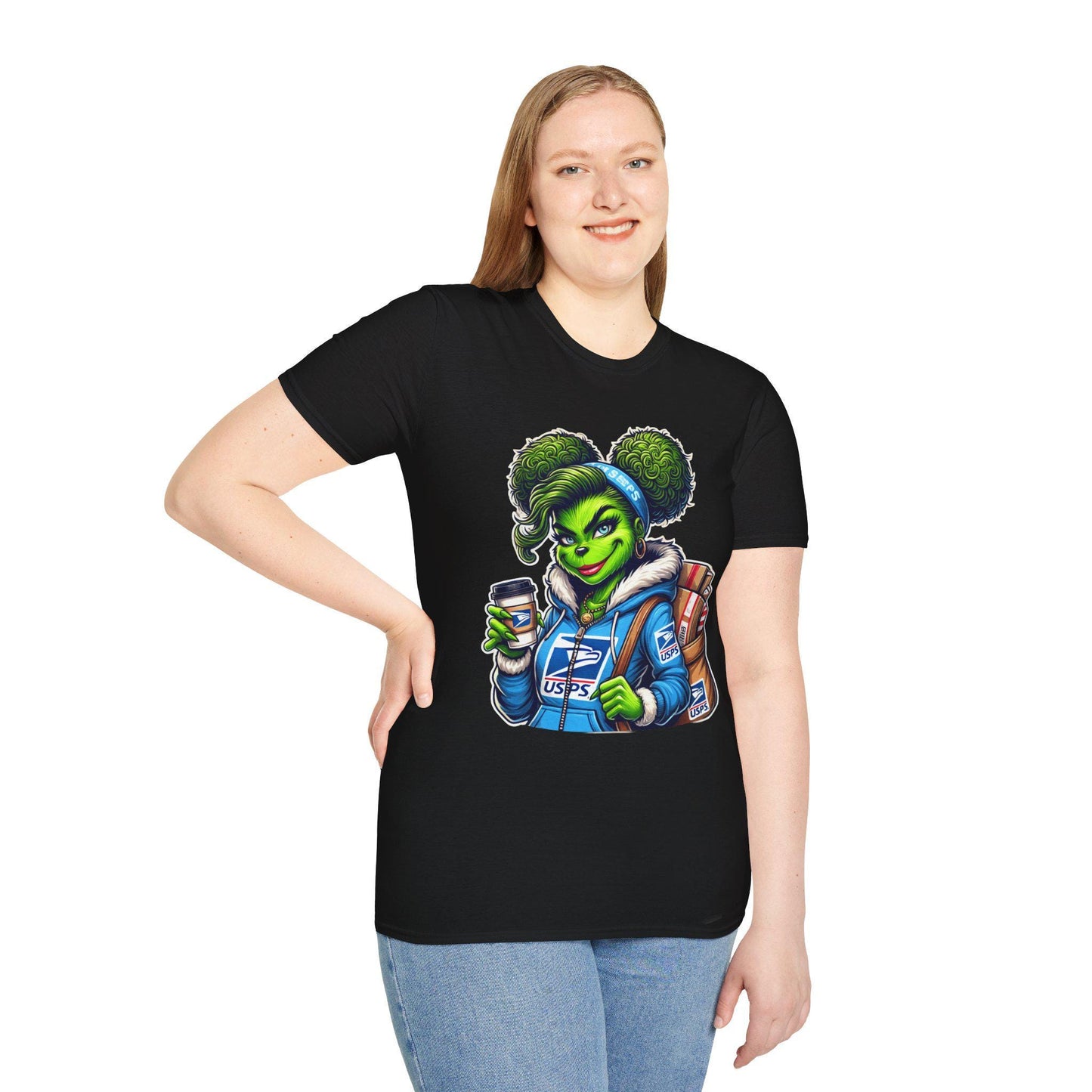 Funny USPS Delivery T-Shirt, Cute Postal Worker Gift, Unisex Softstyle Tee for Holidays, Great for Mail Carriers, We Deliver for You
