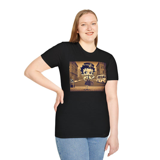 Whimsical Delivery T-Shirt, Cute Graphic Tee, Retro Vibe Shirt, Gift for Delivery Drivers, Fun Casual Wear Mail Carrier