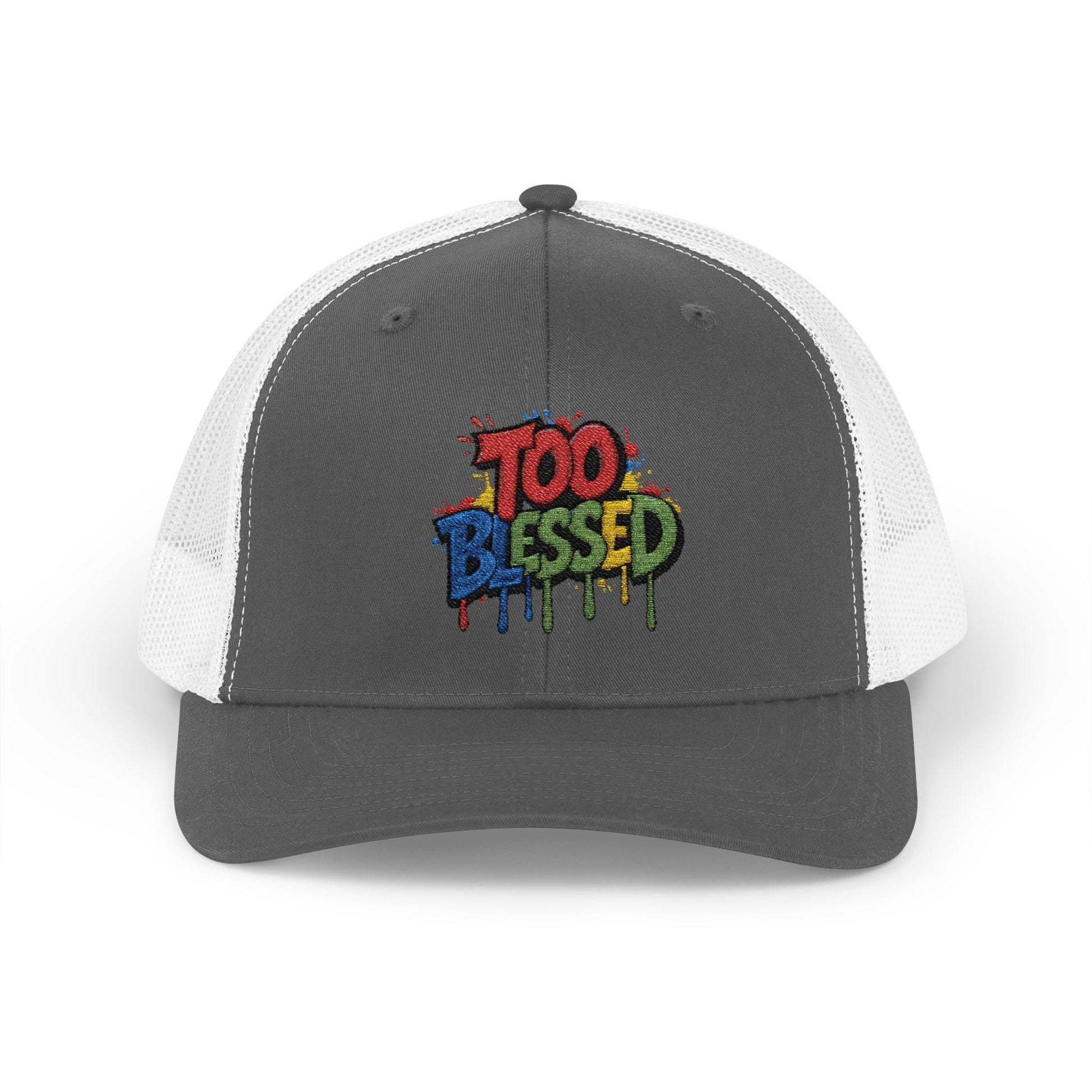 Too Blessed Snapback Trucker Cap, Trendy Hat, Faith-Inspired Fashion, Perfect for Gifting, Casual Wear, Summer Festivals