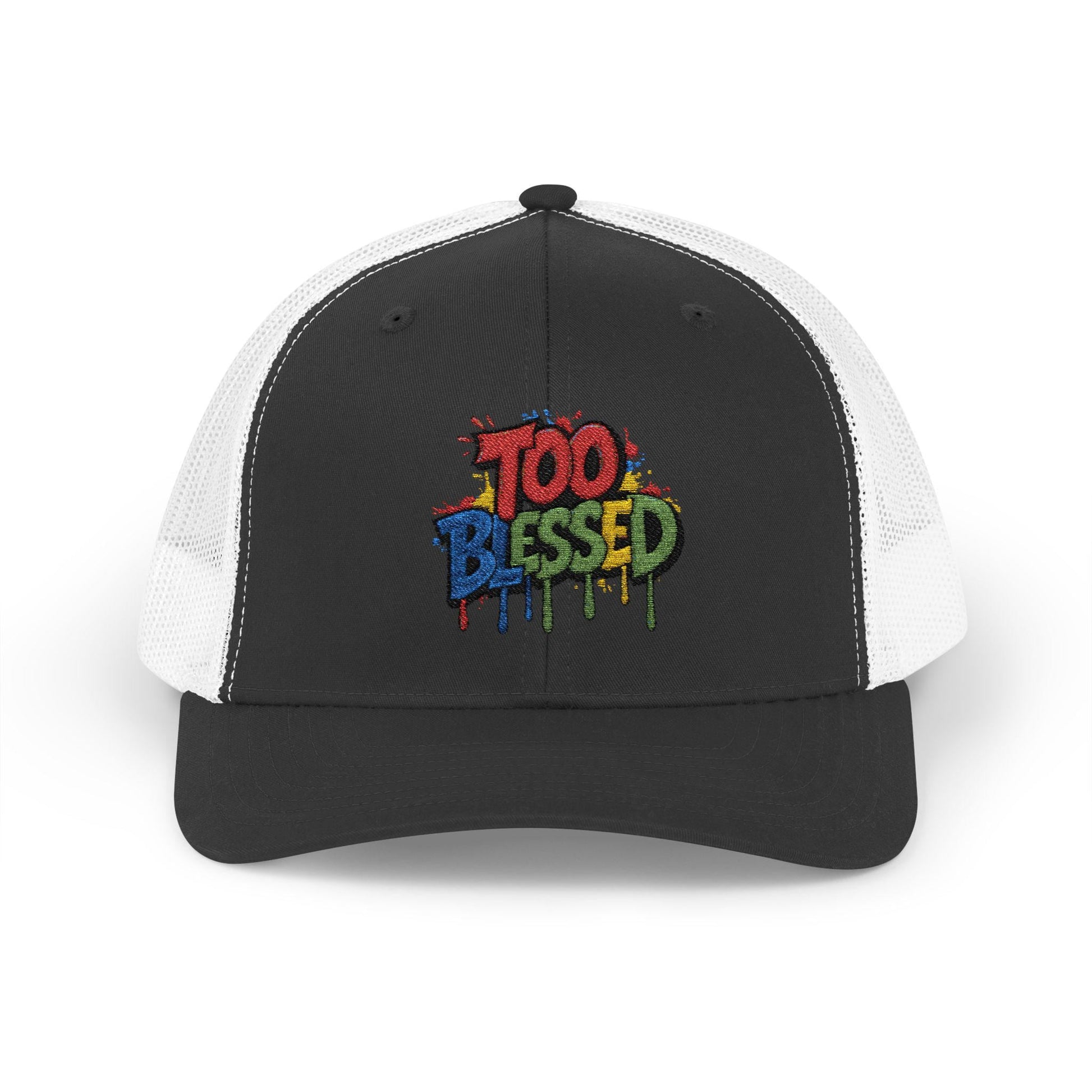 Too Blessed Snapback Trucker Cap, Trendy Hat, Faith-Inspired Fashion, Perfect for Gifting, Casual Wear, Summer Festivals