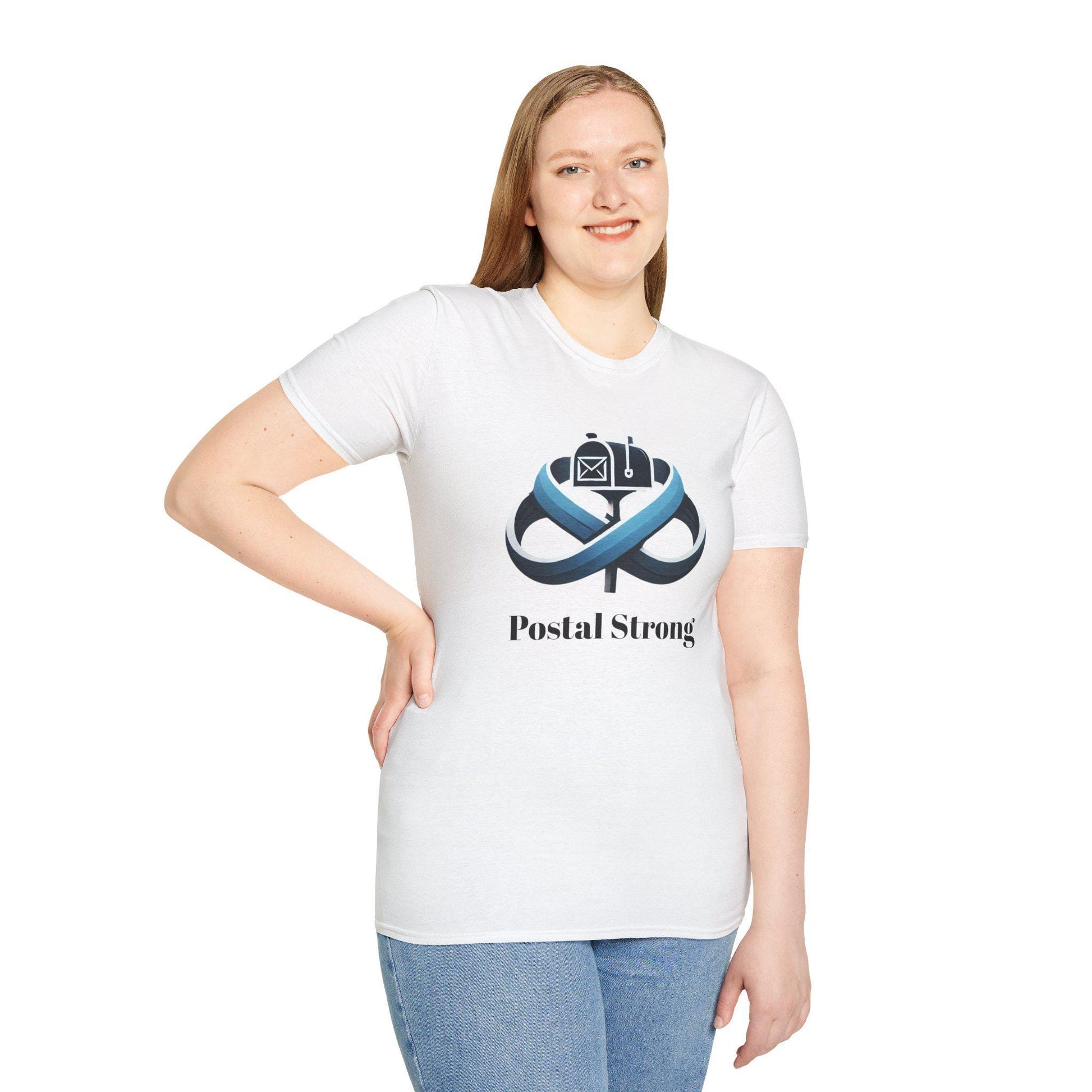 Postal Strong Unisex Softstyle T-Shirt, Postal Worker Gift, Delivery Appreciation Tee, Support Postal Staff, Unique Postal Service Shirt,