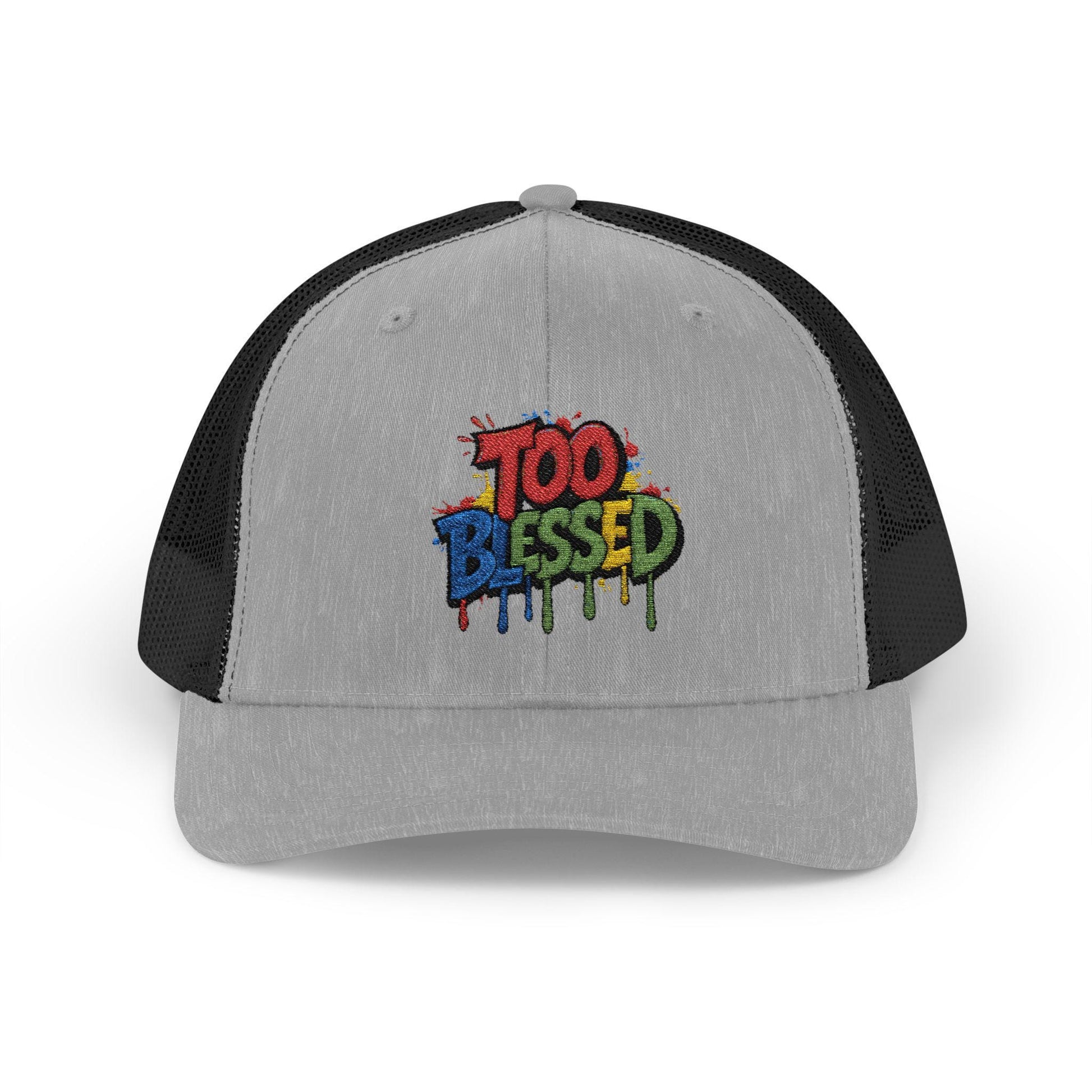 Too Blessed Snapback Trucker Cap, Trendy Hat, Faith-Inspired Fashion, Perfect for Gifting, Casual Wear, Summer Festivals