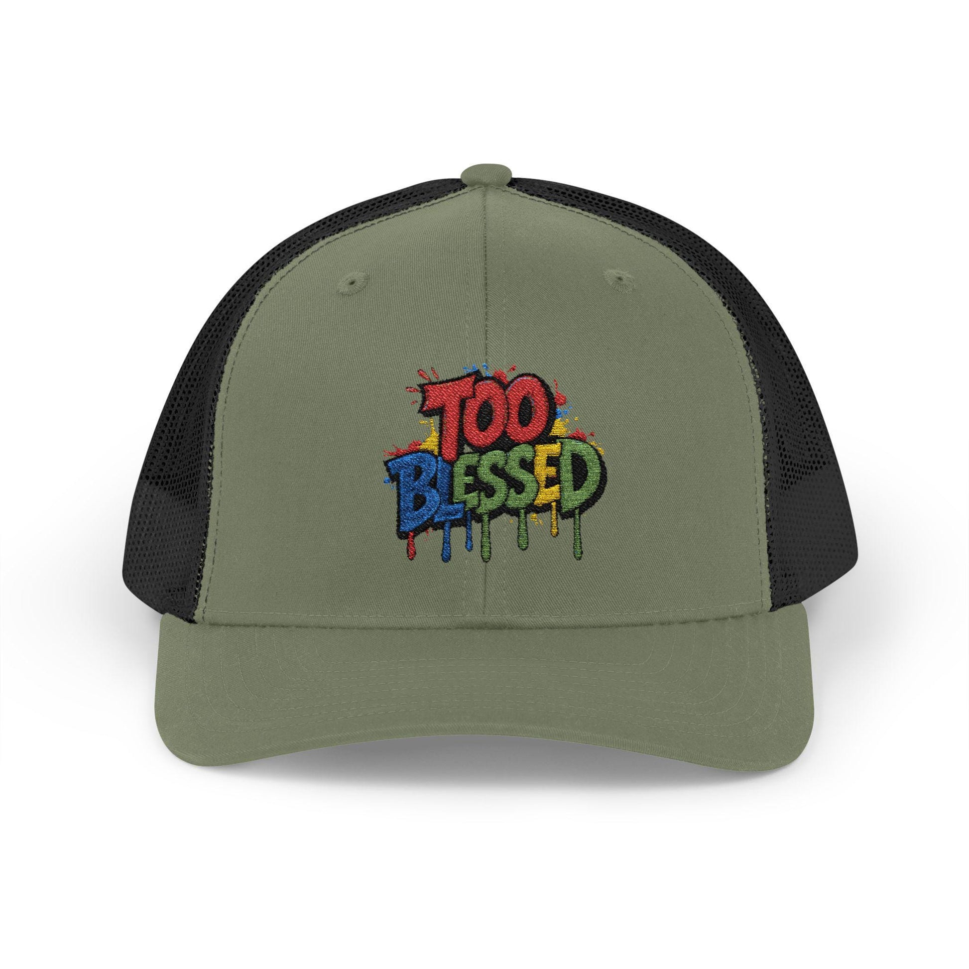 Too Blessed Snapback Trucker Cap, Trendy Hat, Faith-Inspired Fashion, Perfect for Gifting, Casual Wear, Summer Festivals