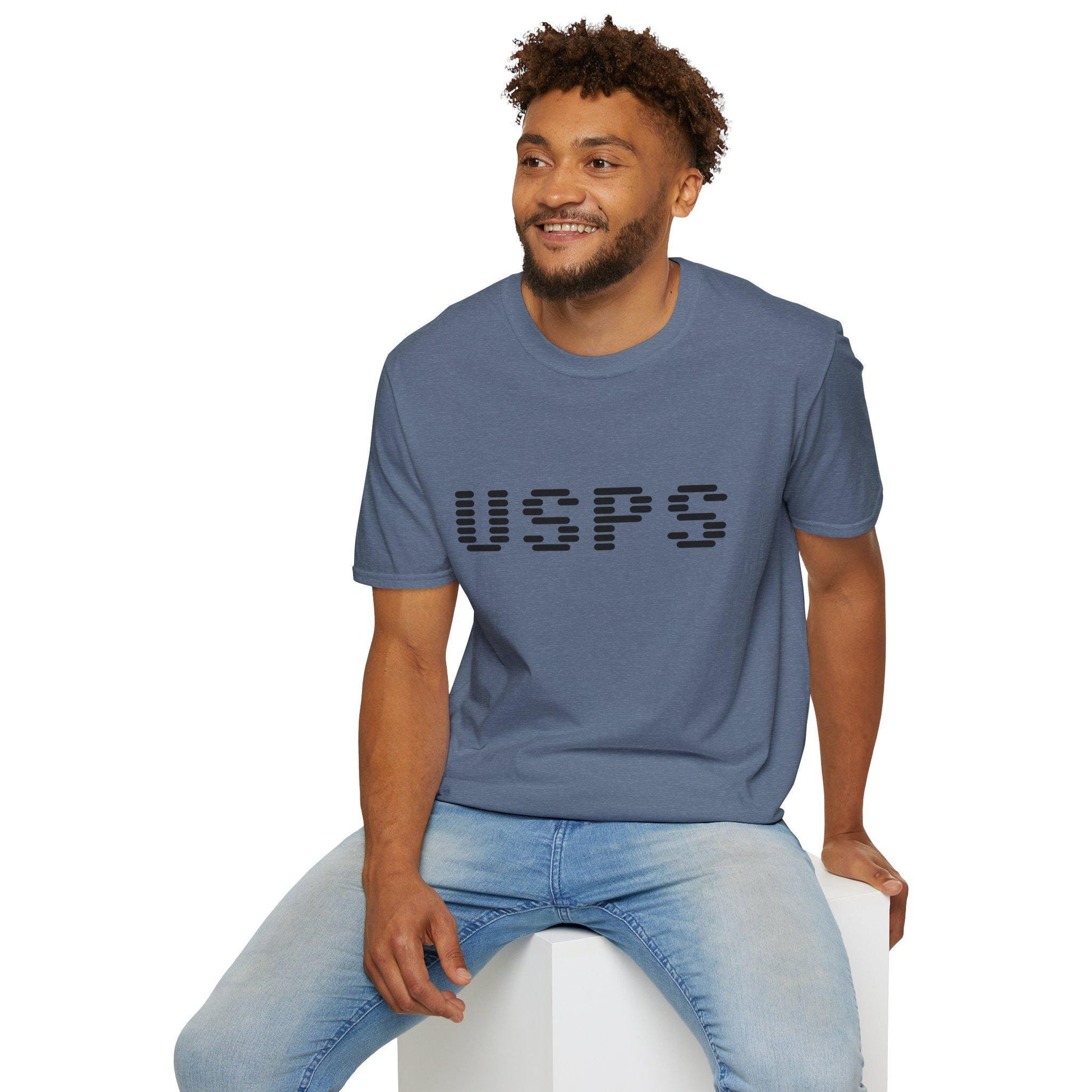 Unisex Softstyle T-Shirt: USPS Delivery Vibe, Perfect for Postal Workers, Funny Gift Idea, Casual Wear, Delivery Days, Holidays