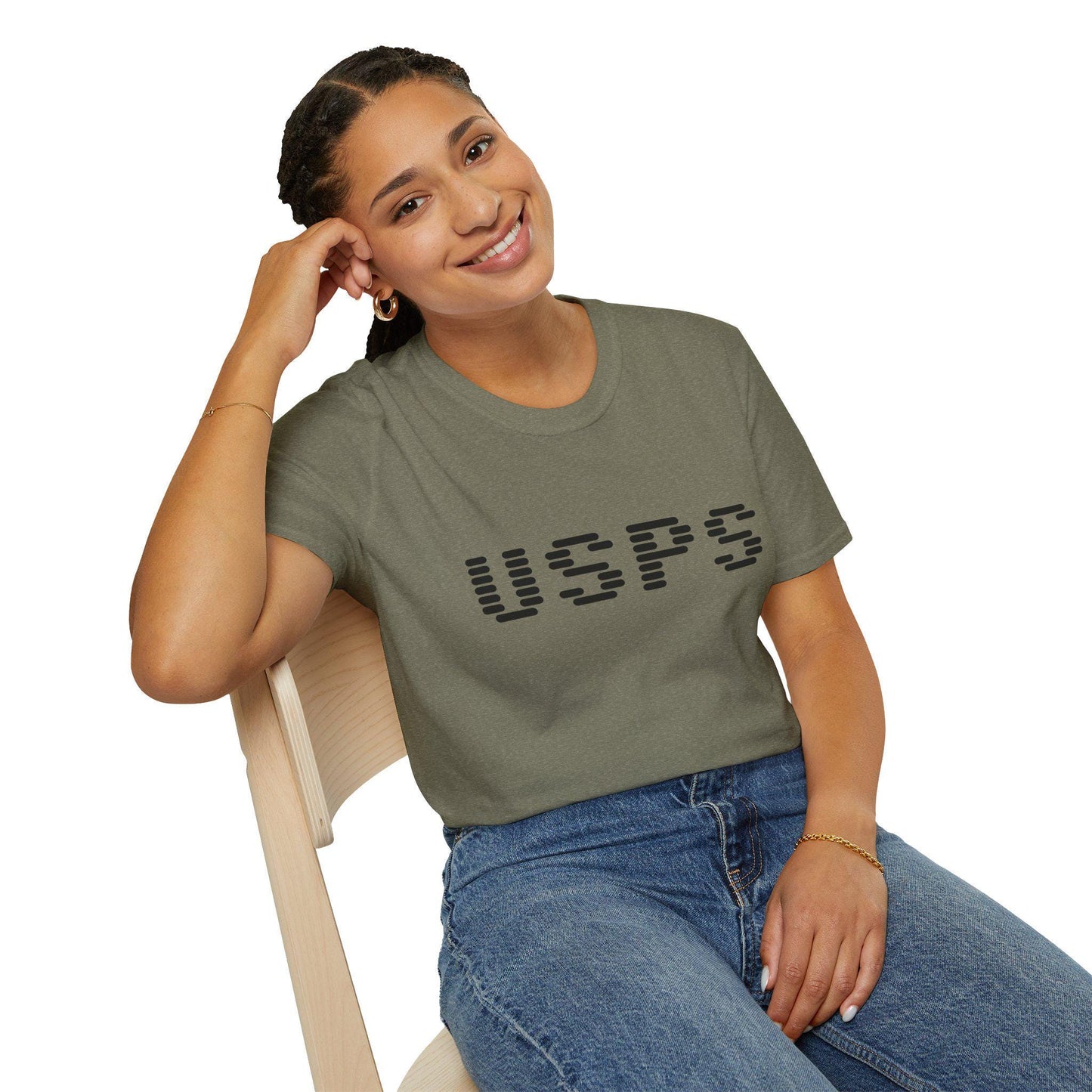 Unisex Softstyle T-Shirt: USPS Delivery Vibe, Perfect for Postal Workers, Funny Gift Idea, Casual Wear, Delivery Days, Holidays