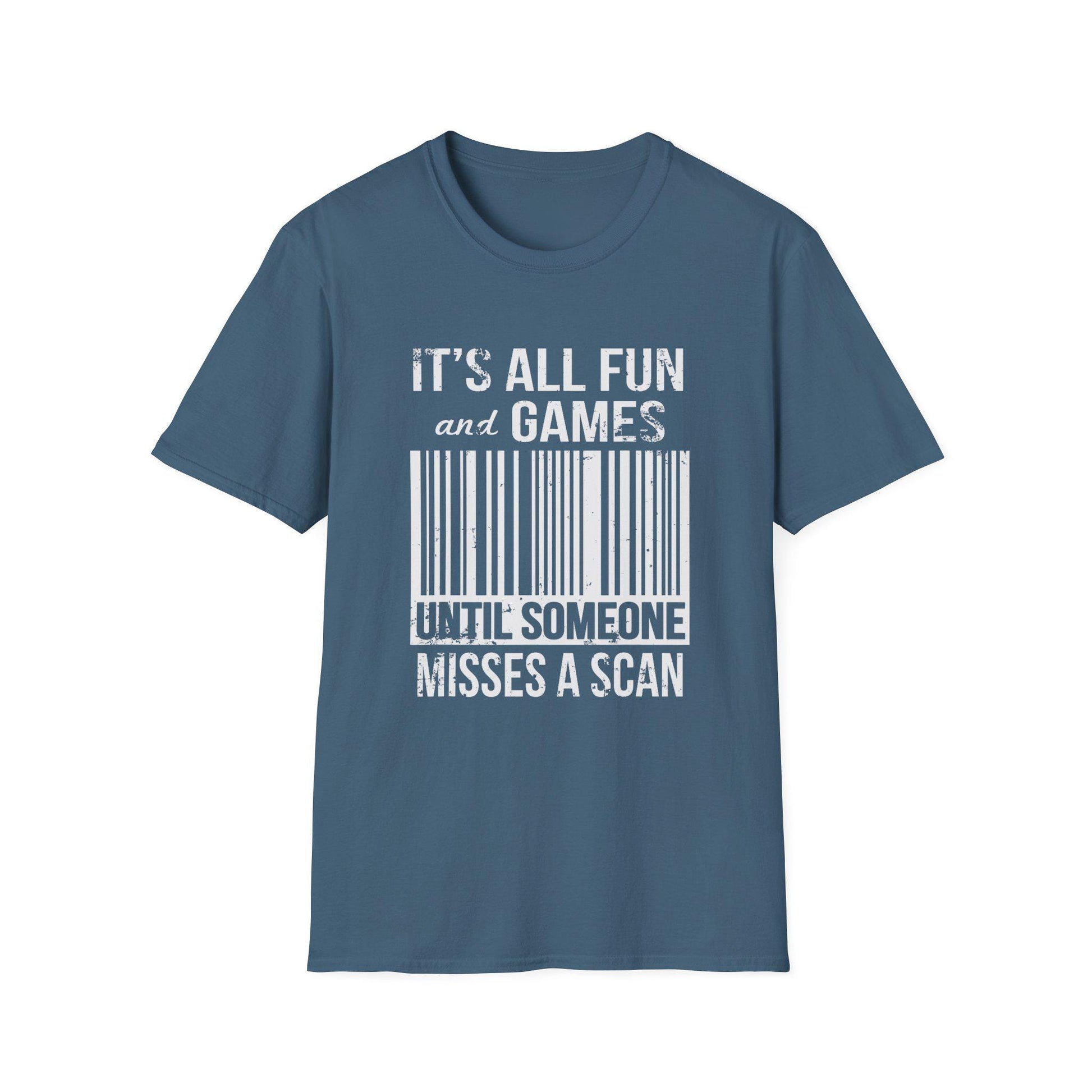 Humorous Mail Carrier Barcode T-Shirt, Fun Apparel for Postal Workers, Perfect Gift for Mail Carriers, Gifts for Friends.