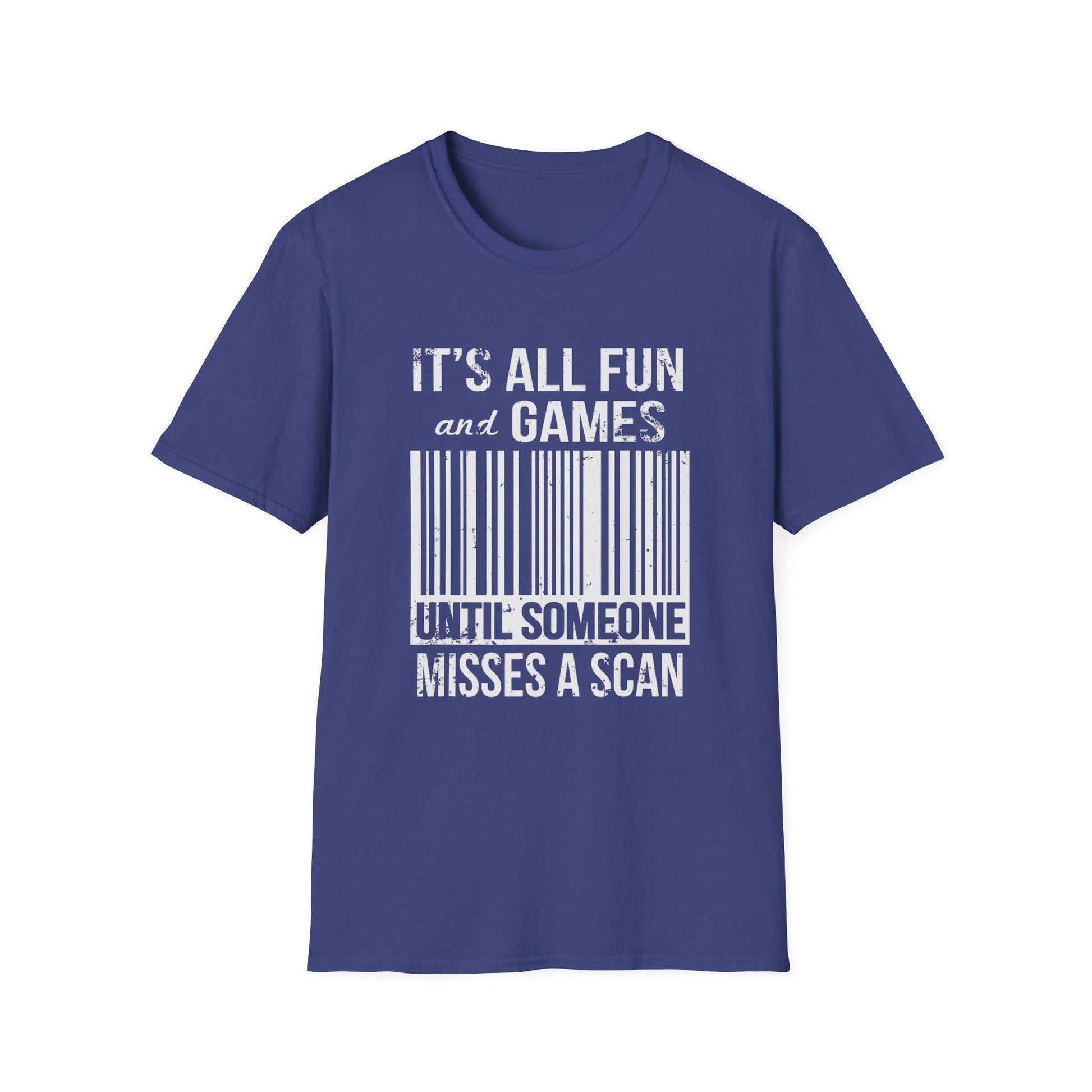 Humorous Mail Carrier Barcode T-Shirt, Fun Apparel for Postal Workers, Perfect Gift for Mail Carriers, Gifts for Friends.