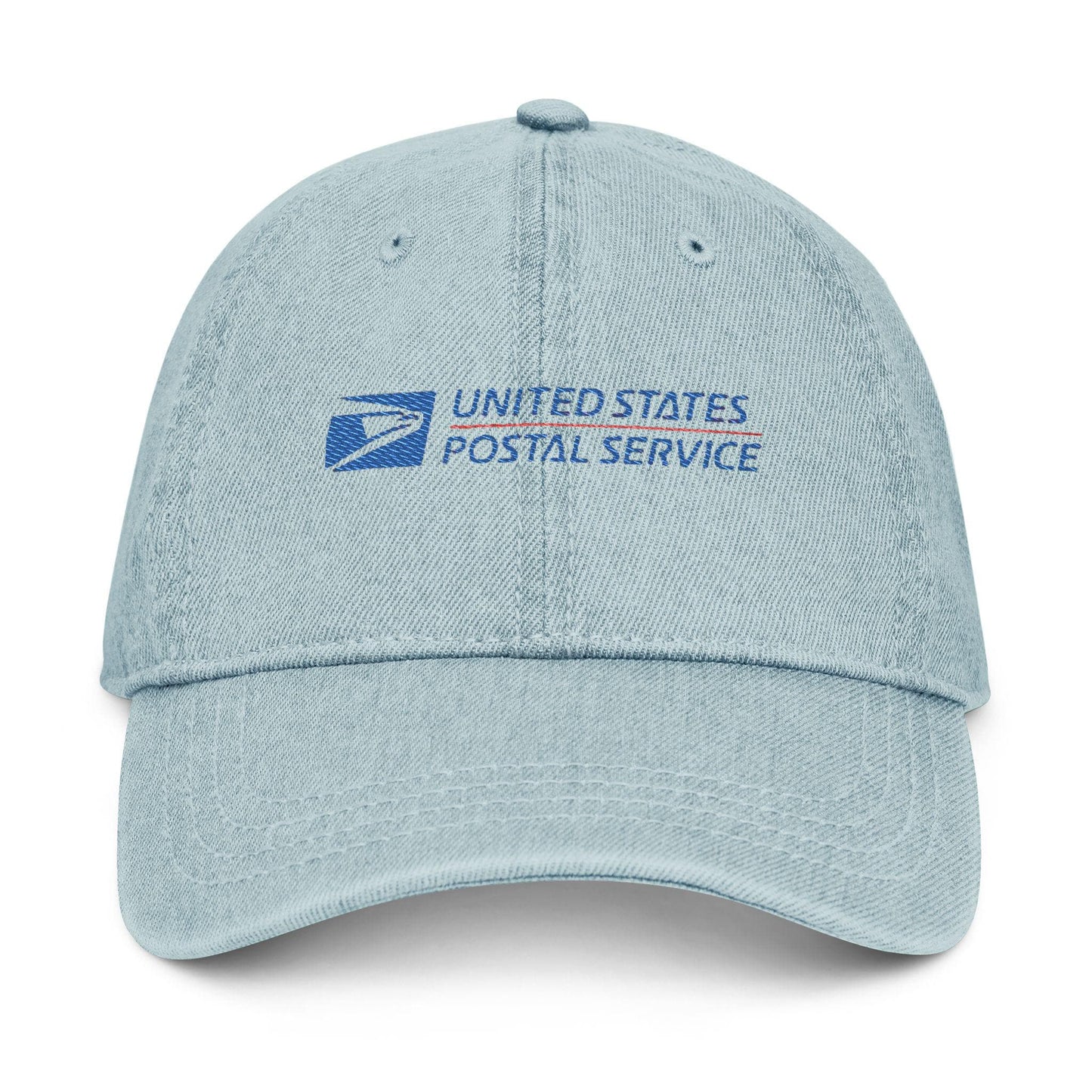 USPS Embroidered Denim Hat, Stylish Cap for Postal Workers, Casual Outfit Accessory, Gift for Delivery Enthusiasts, Adjustable Baseball Hat