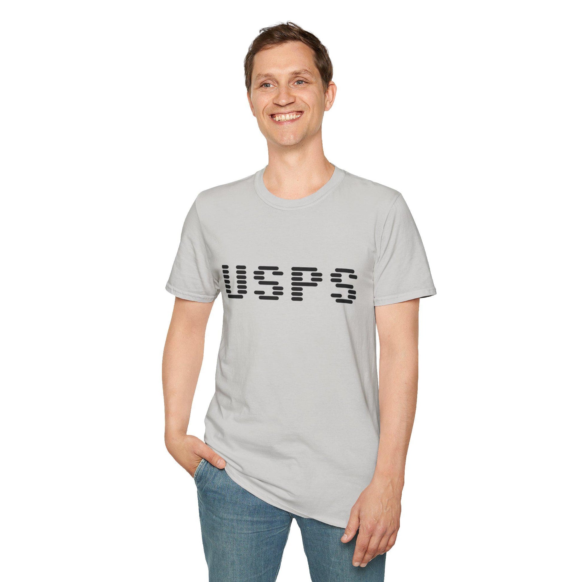Unisex Softstyle T-Shirt: USPS Delivery Vibe, Perfect for Postal Workers, Funny Gift Idea, Casual Wear, Delivery Days, Holidays
