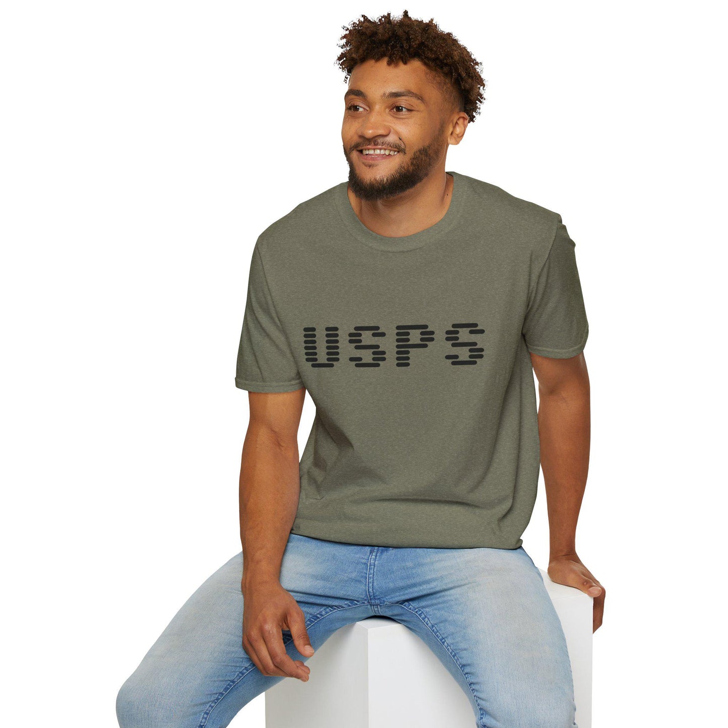 Unisex Softstyle T-Shirt: USPS Delivery Vibe, Perfect for Postal Workers, Funny Gift Idea, Casual Wear, Delivery Days, Holidays
