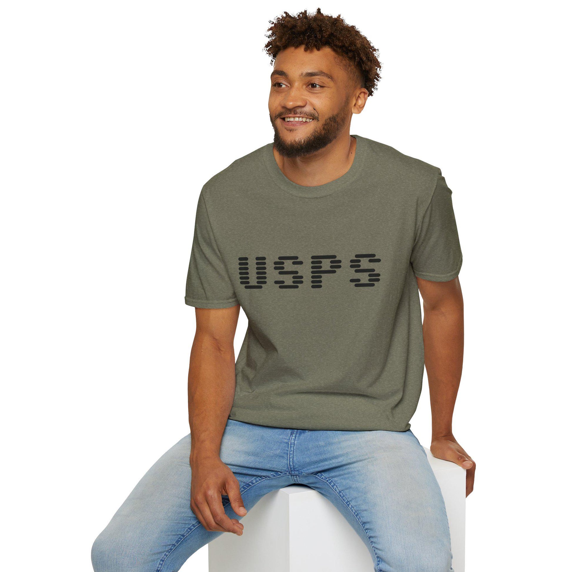 Unisex Softstyle T-Shirt: USPS Delivery Vibe, Perfect for Postal Workers, Funny Gift Idea, Casual Wear, Delivery Days, Holidays