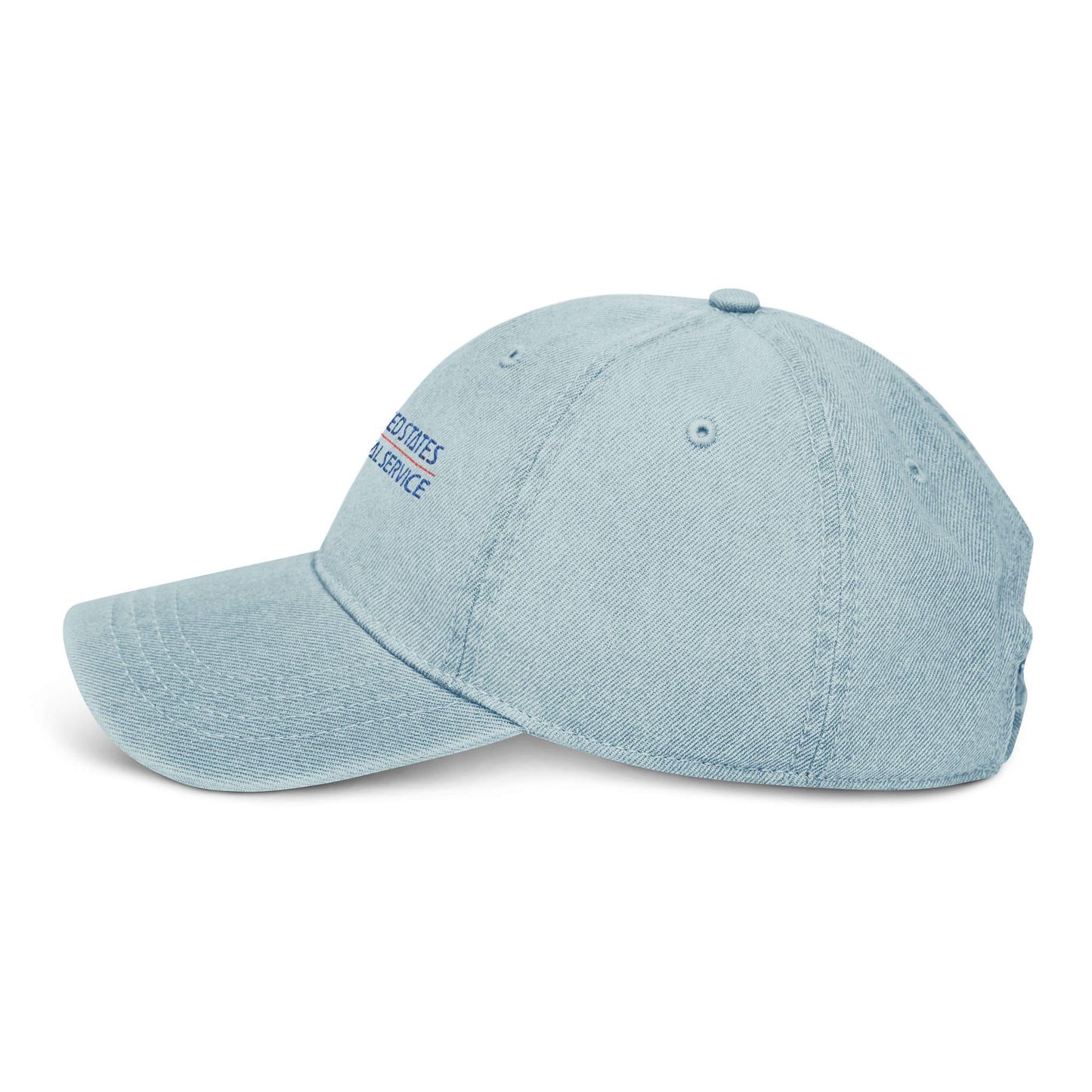USPS Embroidered Denim Hat, Stylish Cap for Postal Workers, Casual Outfit Accessory, Gift for Delivery Enthusiasts, Adjustable Baseball Hat