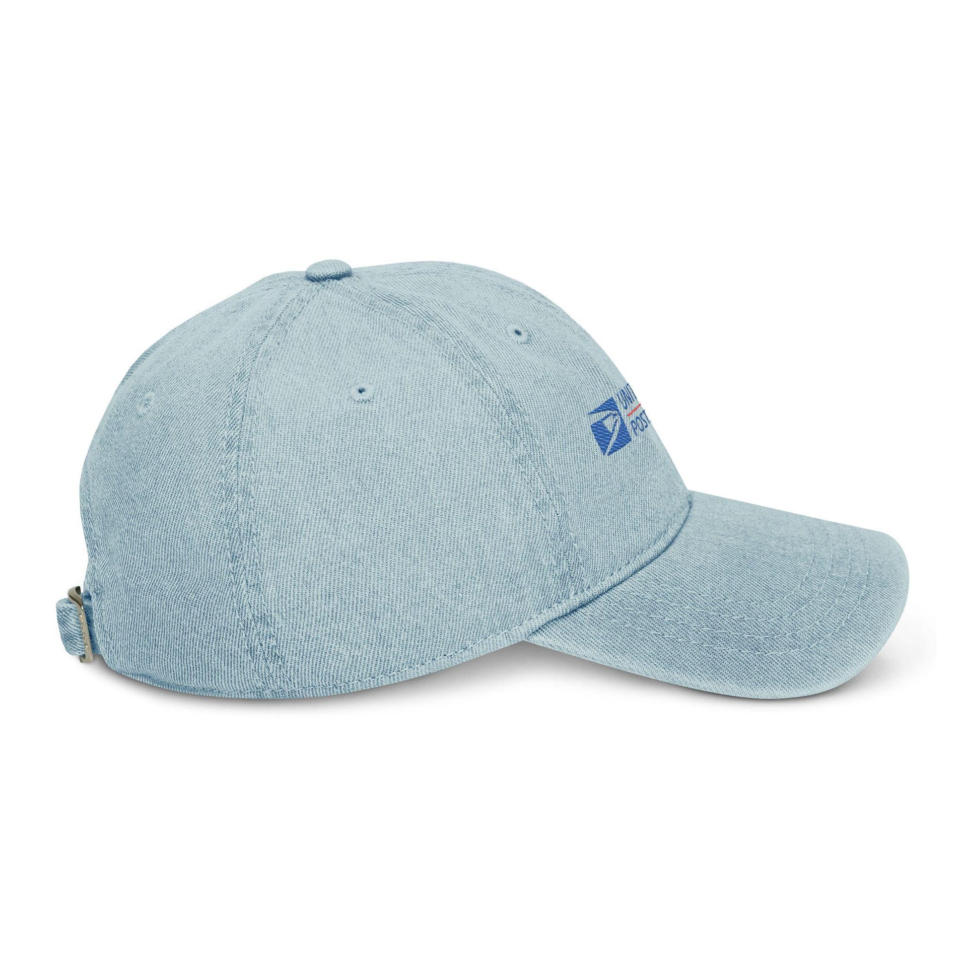 USPS Embroidered Denim Hat, Stylish Cap for Postal Workers, Casual Outfit Accessory, Gift for Delivery Enthusiasts, Adjustable Baseball Hat