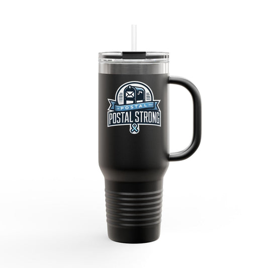 Postal Strong Insulated Travel Mug, Perfect for Coffee, Tea Lovers, Unique Gift for Postal Workers, Camping, Road Trips, Personal Travel